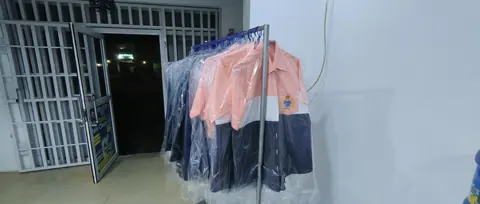 Branded corporate shirts bagged and ready to deliver