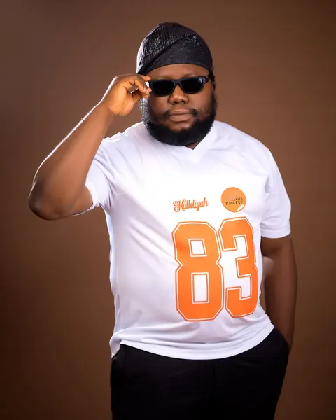 White jersey with an orange 83