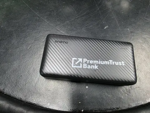 A branded power bank produced for PremiumTrust Bank